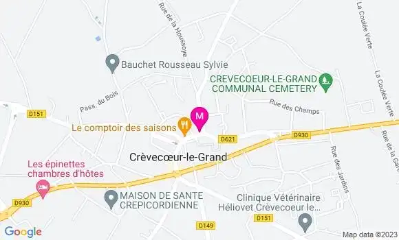 Localisation Pizzeria Le Rony