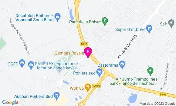 Localisation Restaurant Asiatique Gambas Royale