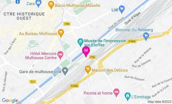 Localisation Brasserie Le Parvis