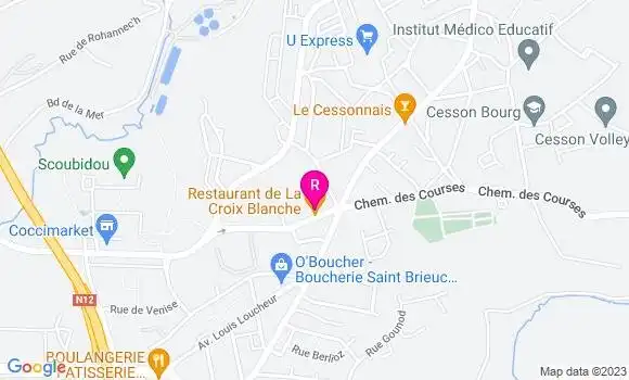 Localisation Restaurant  La Croix Blanche