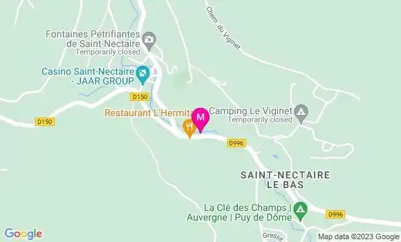 Localisation Pizzeria Le Rocher