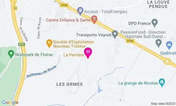 Localisation Restaurant  La Perrière