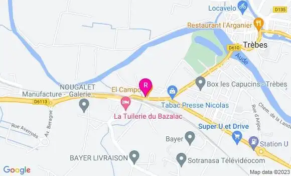 Localisation Pizzeria El Campo