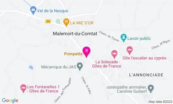Localisation Restaurant  Pompette