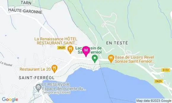 Localisation Restaurant  Les Frangines du Lac