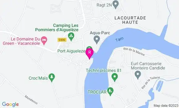 Localisation Restaurant  Au Fil du Tarn