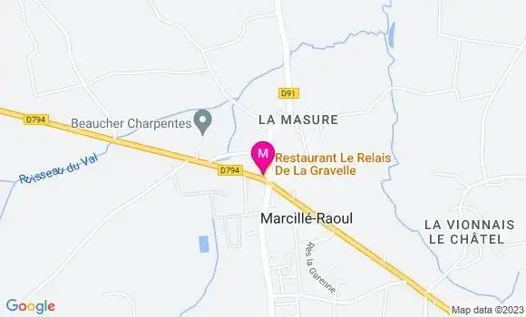 Localisation Restaurant  Le Relais de la Gravelle