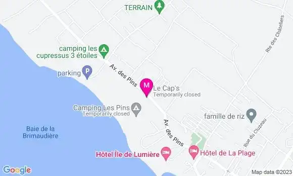 Localisation Pizzeria Le Cap