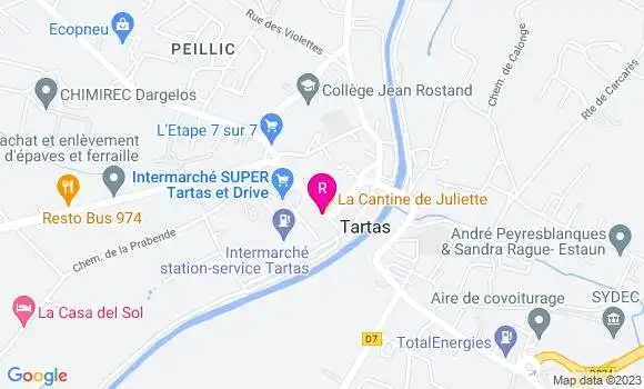 Localisation Restaurant  La Cantine de Juliette