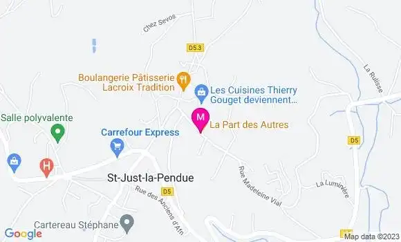 Localisation Restaurant Bar La Part des Autres