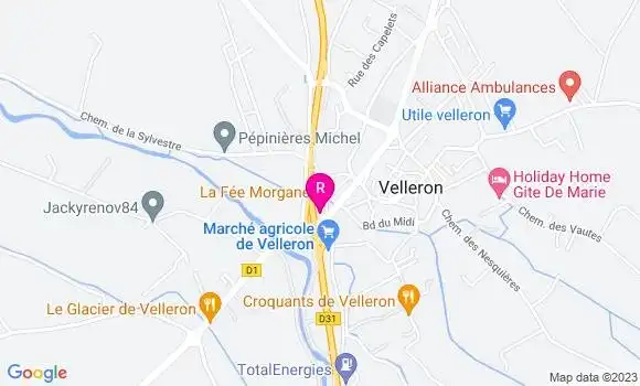 Localisation Crêperie La Fée Morgane