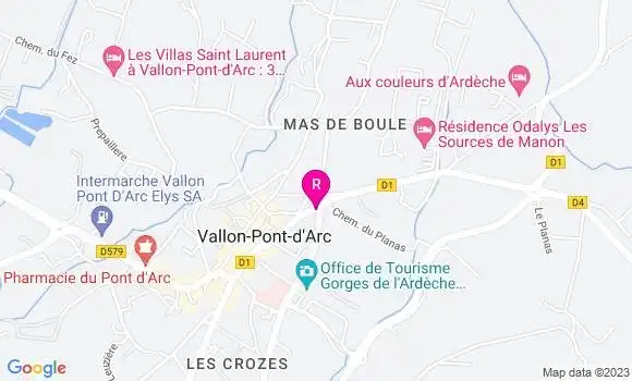 Localisation Restaurant  Le Petit Jardin