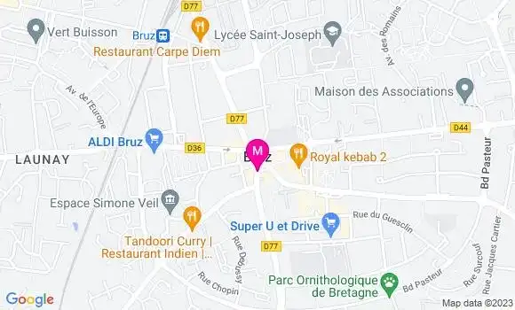 Localisation Restaurant Bar Le Blossac