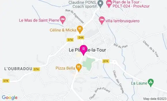 Localisation Restaurant  La Tour du Plan