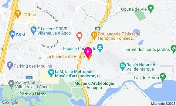 Localisation Restaurant  La Fiancée du Pirate