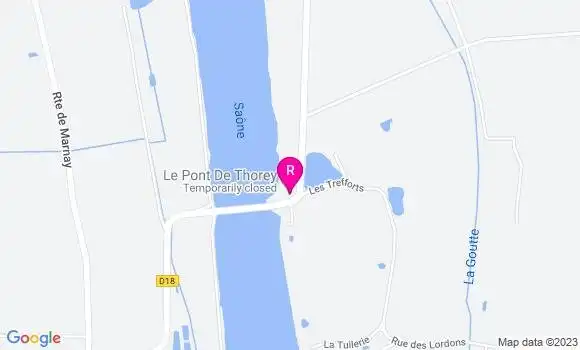Localisation Restaurant  Le Pont de Thorey