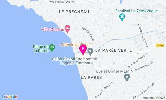 Localisation Pizzeria Café de la Plage