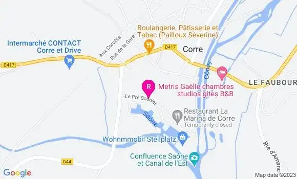 Localisation Restaurant  La Marina de Corre