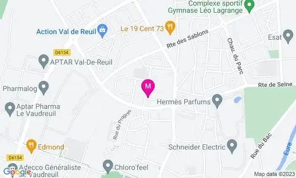 Localisation Restaurant  Le Palais de Val de Reuil