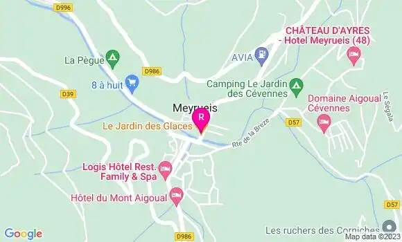 Localisation Restaurant  Le Jardin des Glaces