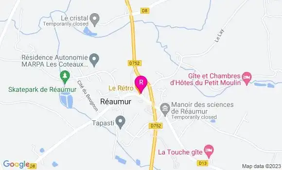 Localisation Restaurant  Le Rétro