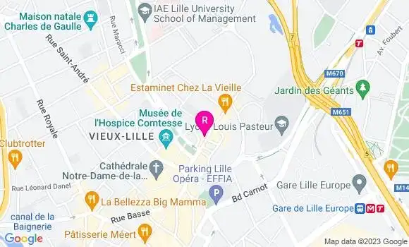 Localisation Restaurant  La Fleur de Lille