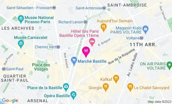 Localisation Restaurant  Maison Bréguet