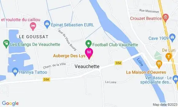 Localisation Auberge des Lys