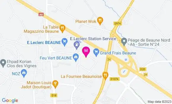 Localisation Restaurant Grill Courtepaille
