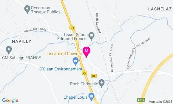 Localisation Le Café de Chevrier