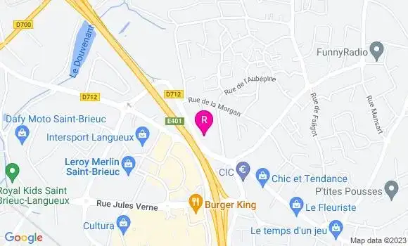Localisation Restaurant  Le Rétro