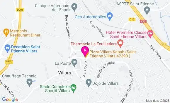 Localisation Pizza Villars Kebab