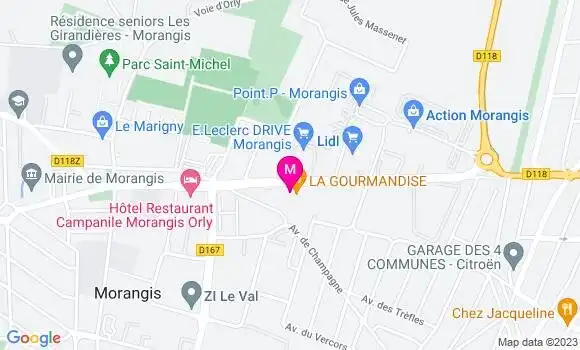 Localisation Restaurant  La Gourmandise