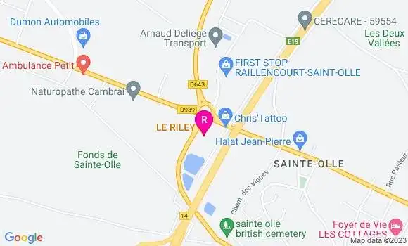 Localisation Restaurant  Le Riley