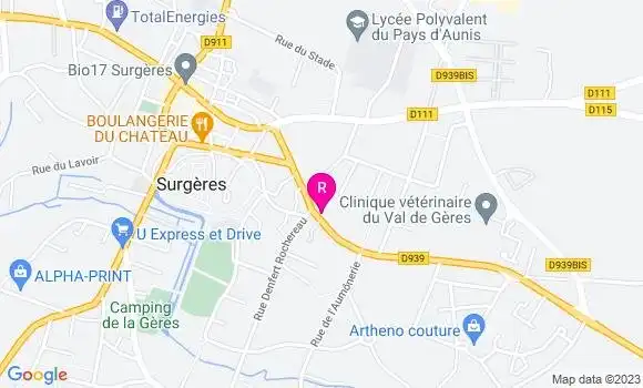 Localisation La Crêperie