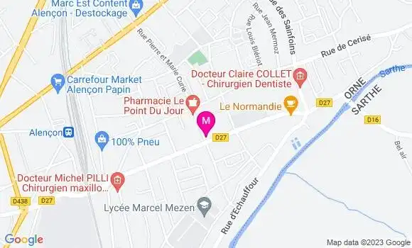 Localisation Restaurant  Au Quatre Vingt et Un