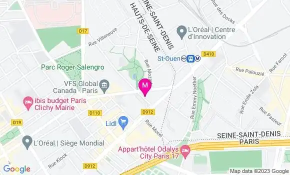 Localisation Restaurant  Les 4 Frères de Clichy