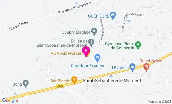 Localisation Restaurant  Au Vieux Morsent
