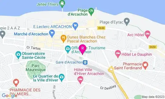Localisation Restaurant  Le Bordeaux Arcachon