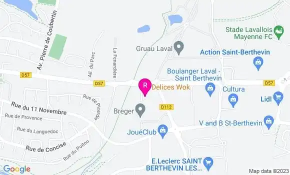 Localisation Restaurant  Délices Wok
