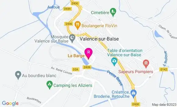 Localisation Restaurant  La Barge