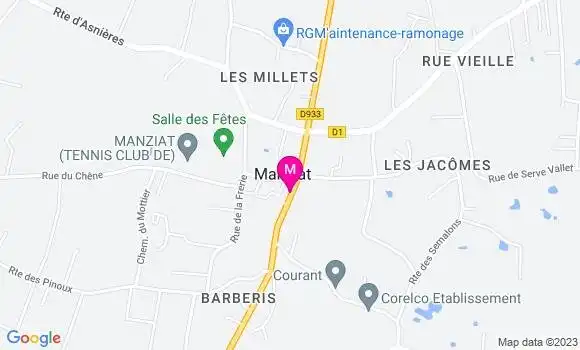 Localisation Pizzeria Le Manziaty