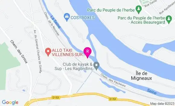 Localisation Restaurant  La Guinguette de Villennes