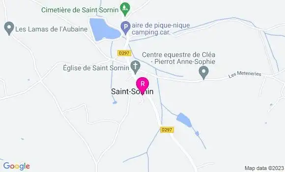 Localisation Le Bistrot Saint Sornin