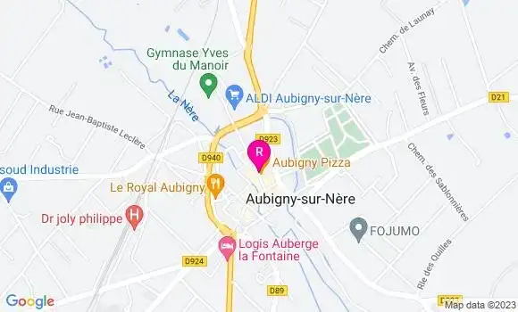 Localisation Pizzeria Aubigny Pizza