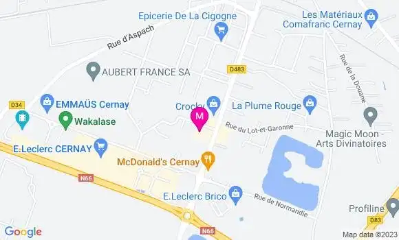 Localisation Restaurant  Palais de Cernay