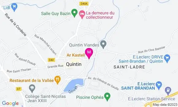 Localisation Brasserie Ar Kastell