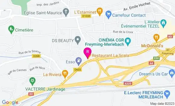 Localisation Restaurant  La Scala