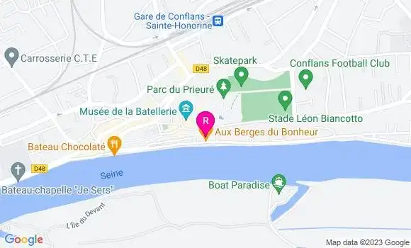 Localisation Restaurant  Aux Berges du Bonheur