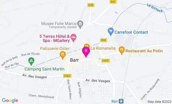 Localisation Restaurant Gastronomique Charvet and Co